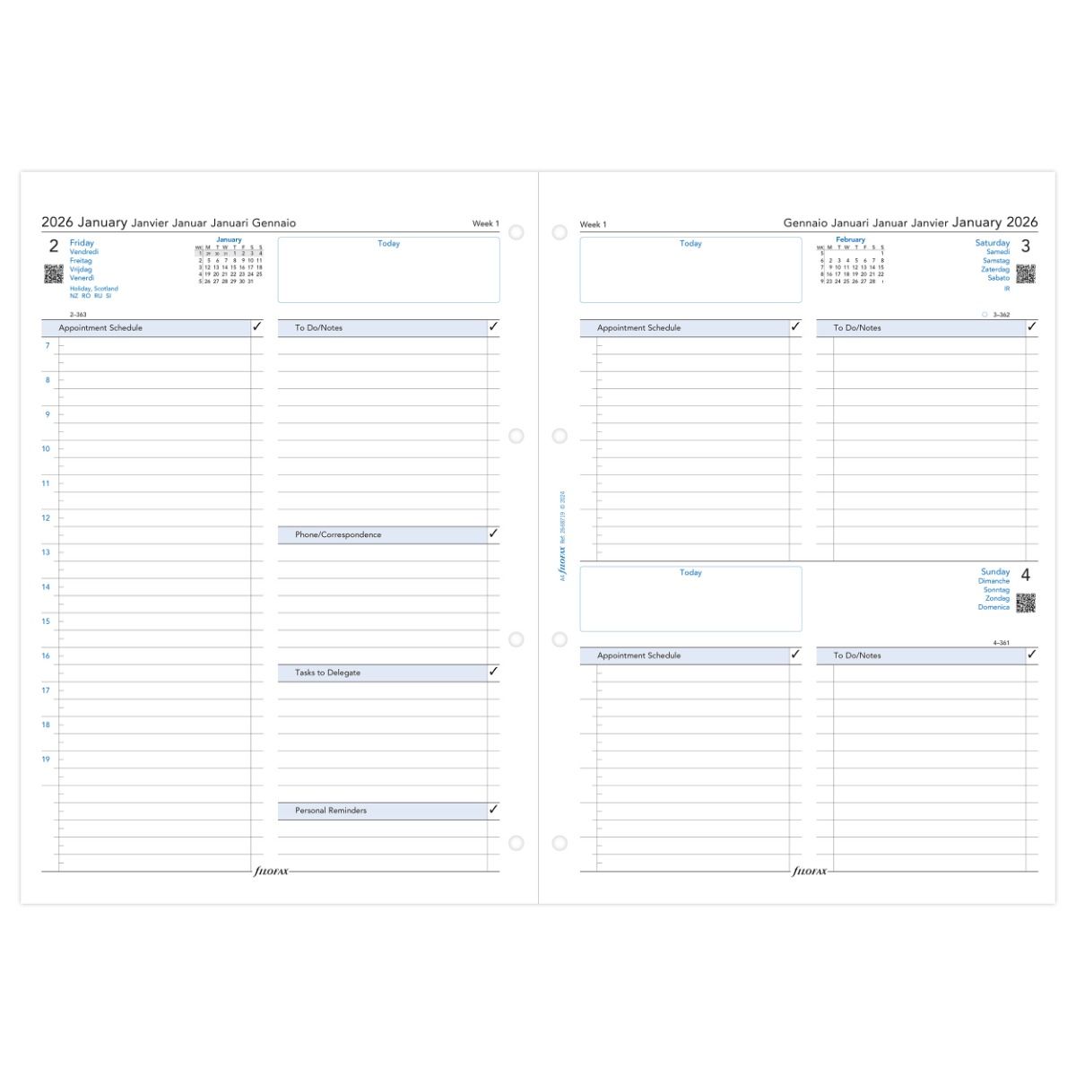 Filofax A4 Day per Page Diary 2026 - Image 2